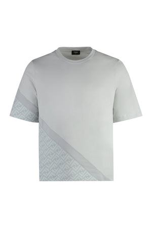 T-shirt girocollo in cotone-0